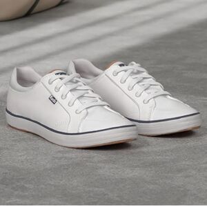 Keds Center II Sneaker Womens 8.5 White Canvas Comfort Casual